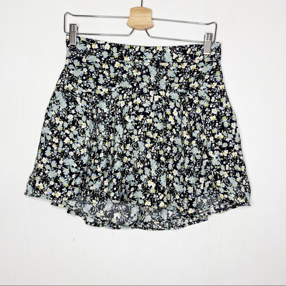 Zara Floral Print Skort - Black and White